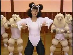 Dogs. With muscles. And leotards. What could be better?!